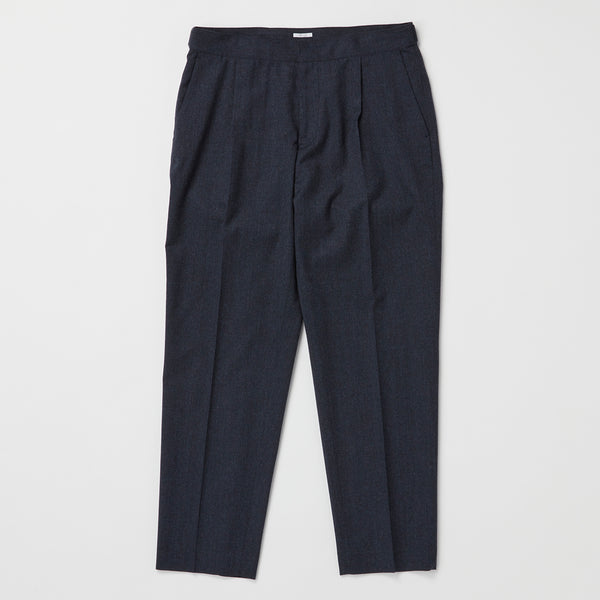 Wool waist adjustable trousers(アンリセミフラノ ウエスト 
