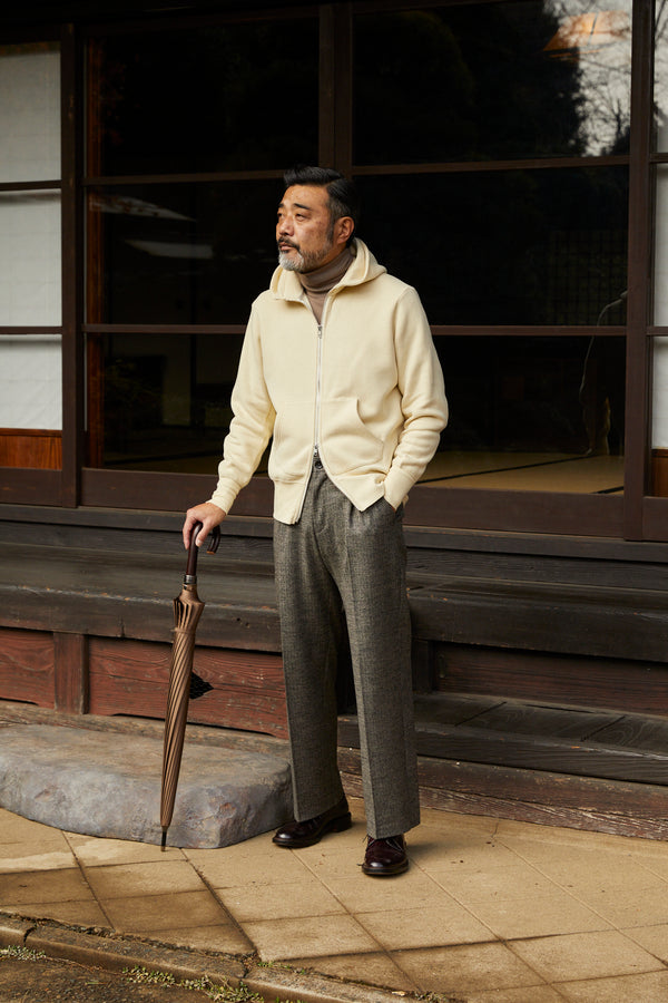 <2024AW新作>Herringbone wide trousers(ヘリンボーンワイドトラウザーズ)