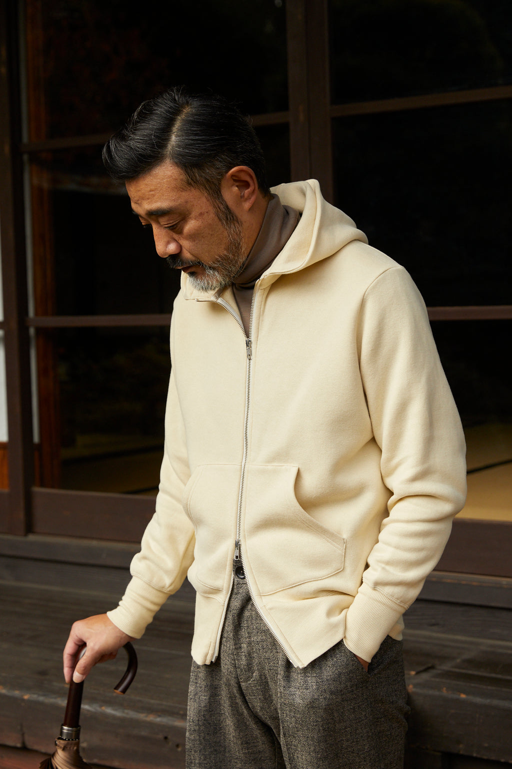 IKIJI - Zip front hoodie(裏起毛ジップパーカー) – IKIJI OFFICIAL SITE