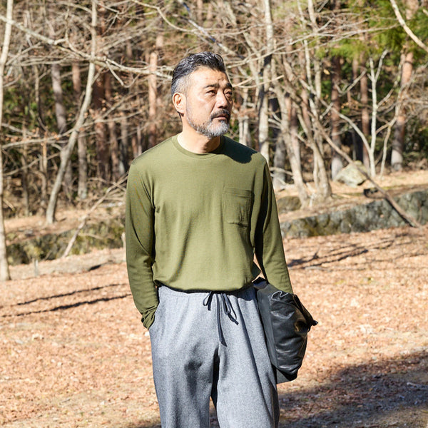 <2025AW新作>Higuchi wool L/S T-shirt(樋口ウールロングスリーブTシャツ)