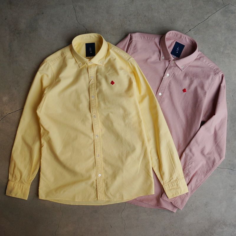Button Down Shirts(定番ワンポイント ボタンダウンシャツ)<br>※5色展開<br>※淡黄色と薄紅藤が新登場