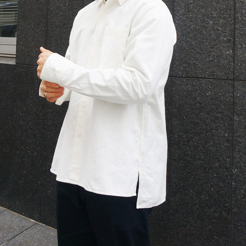 <24SS新作>Cotton Washi Garment-dyed Shirt(綿和紙製品染めシャツ)
