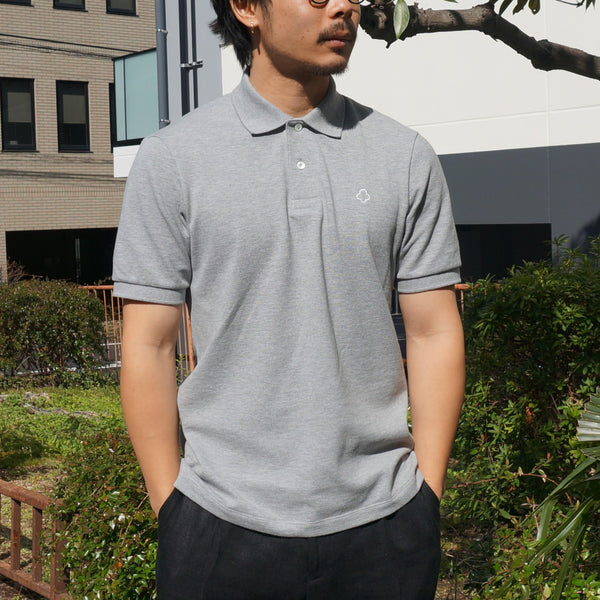 [WEB限定販売]Standard Polo shirt(ポロシャツ)<br>杢灰/グレー