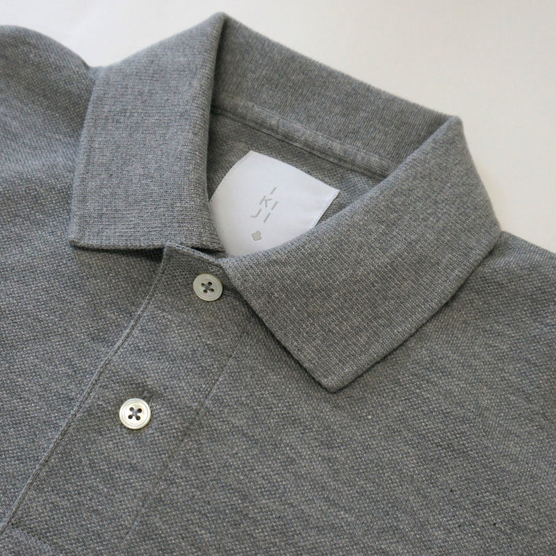 [WEB限定販売]Standard Polo shirt(ポロシャツ)<br>杢灰/グレー