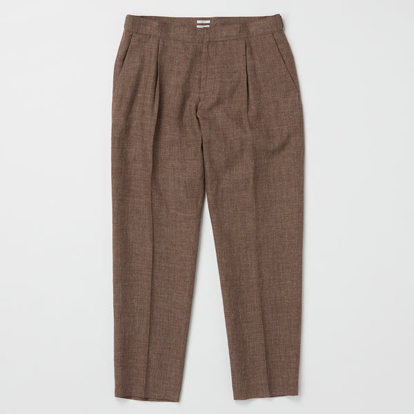 Wool Linen Waist Adjustable Trousers(ウールリネンウエストアジャストトラウザーズ)<br>※2色展開
