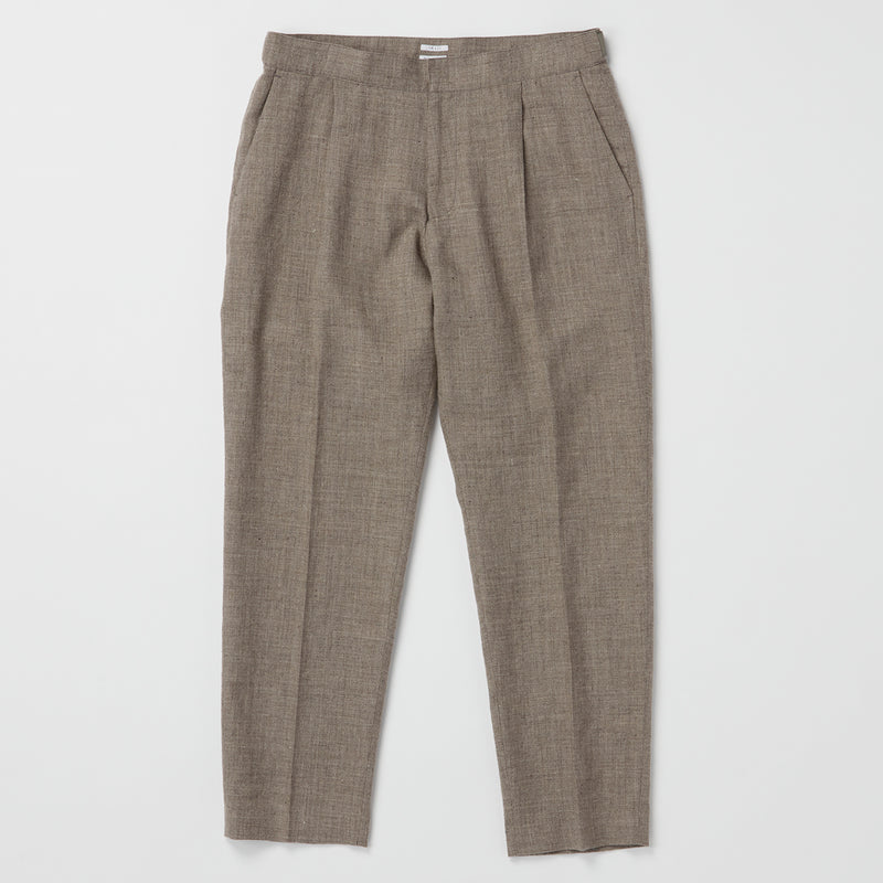 Wool Linen Waist Adjustable Trousers(ウールリネンウエストアジャストトラウザーズ)<br>※2色展開