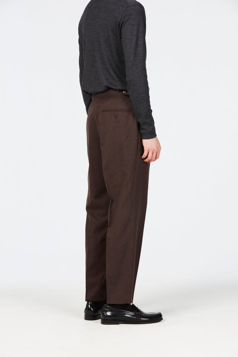 Wool waist adjustable trousers(アンリセミフラノ ウエストアジャストトラウザーズ)<br>※2色展開
