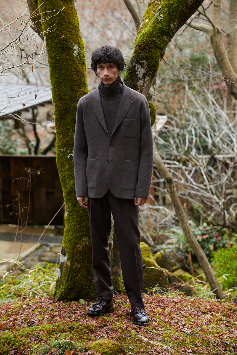 Wool waist adjustable trousers(アンリセミフラノ ウエストアジャスト