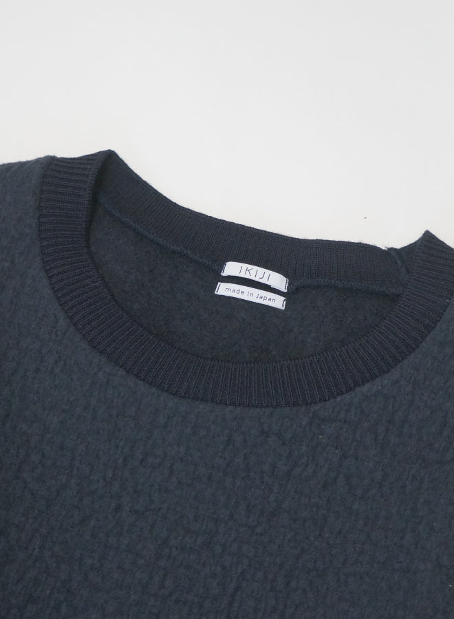 <2025AW新作>Wool crewneck(シワ加工裏起毛クルーネック)