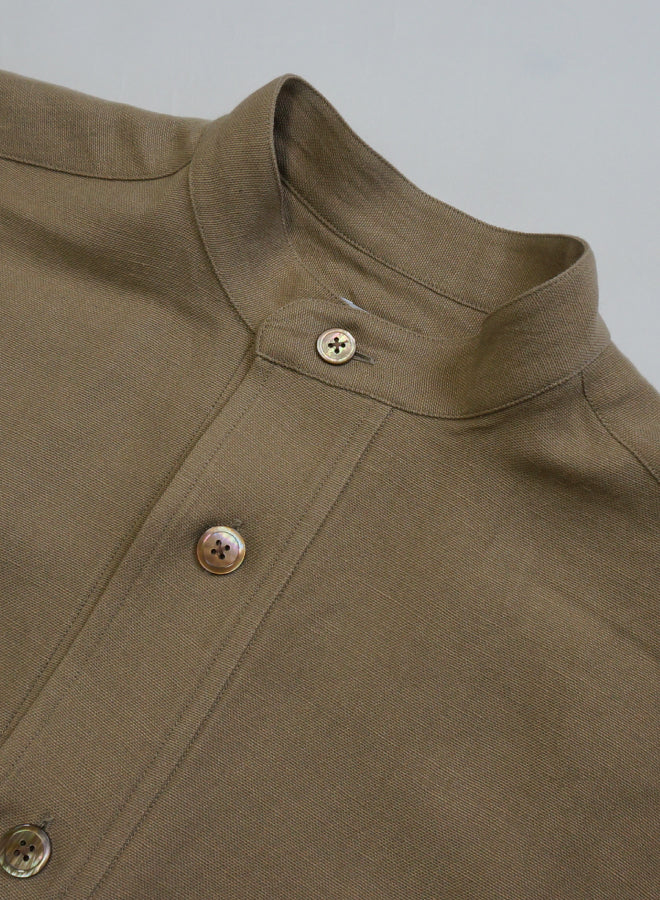 <2024AW新作>Wool linen shirt(ウールリネンスタンドカラーシャツ)