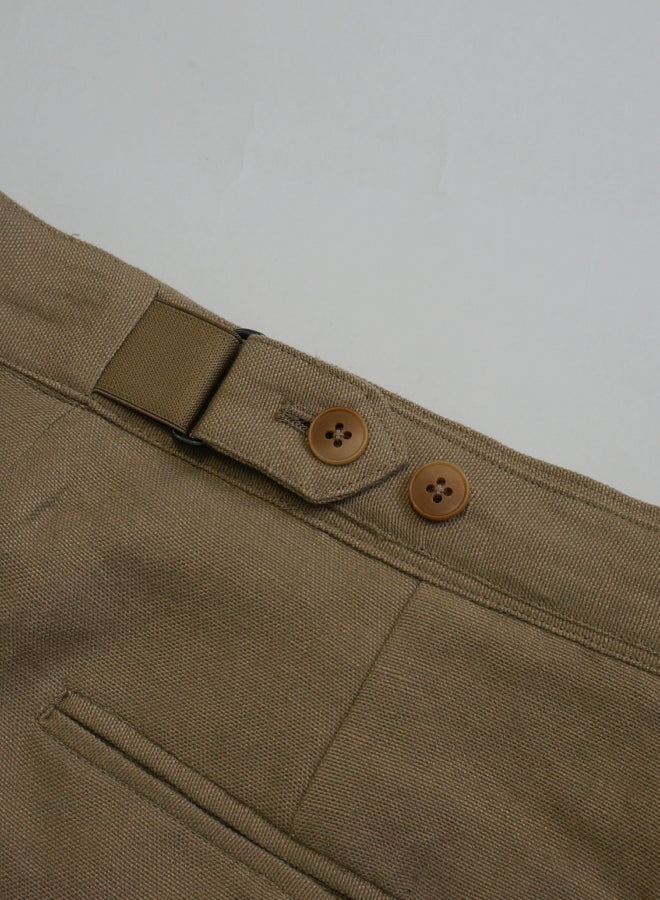 <2024AW新作>Wool linen waist adjustable trousers(ウールリネンウエストアジャストトラウザーズ)