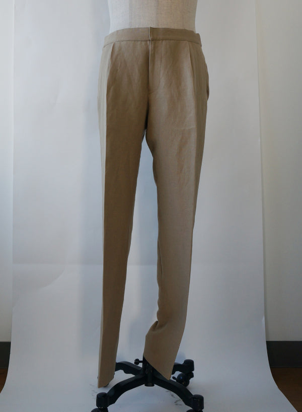 <2024AW新作>Wool linen waist adjustable trousers(ウールリネンウエストアジャストトラウザーズ)