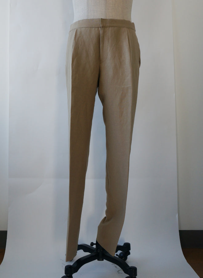 <2024AW新作>Wool linen waist adjustable trousers(ウールリネンウエストアジャストトラウザーズ)