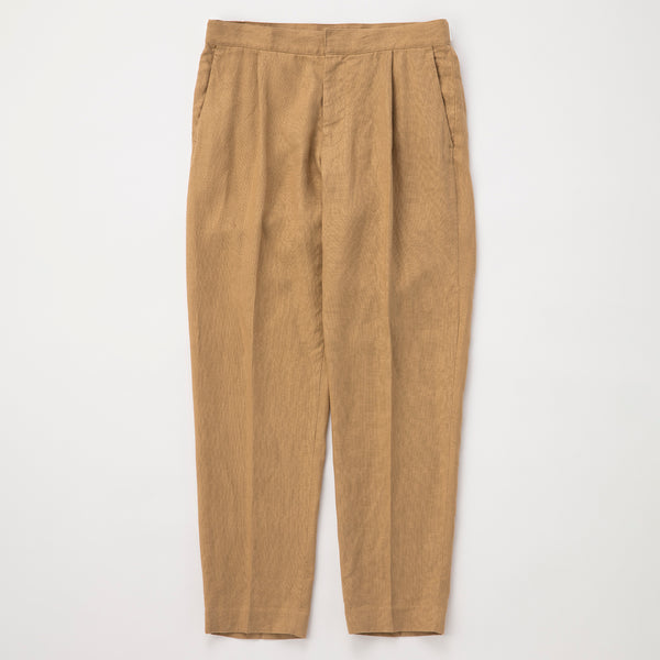 【6/2までの期間限定50%OFF】Linen-oxford Trousers(リネンオックスフォード ウエストアジャストトラウザーズ)