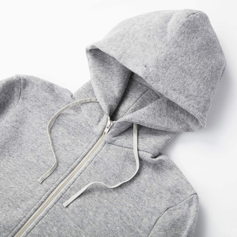 Zip front hoodie(裏起毛ジップパーカー)<br>※Navy(紺)、Gray(杢灰)